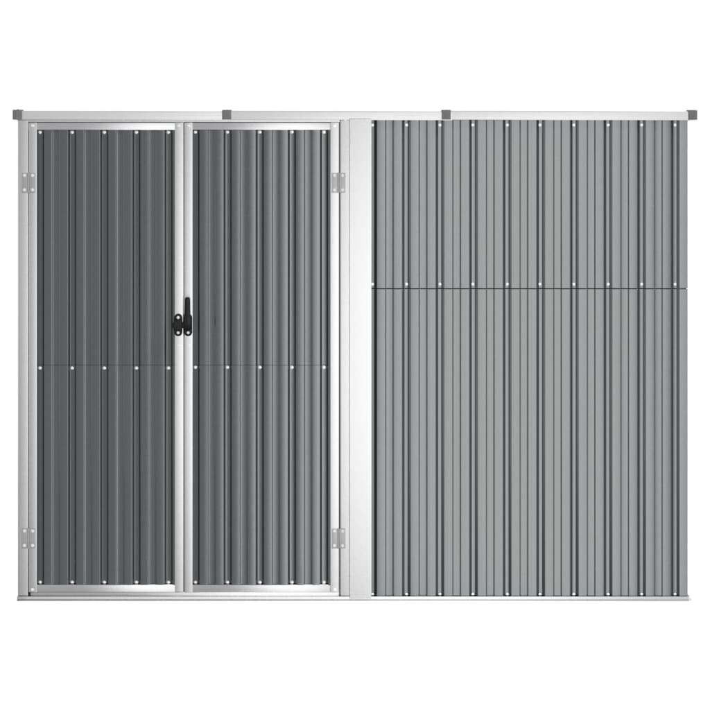 vidaXL Abri à outils de jardin Gris 225x89x161 cm Acier galvanisé
