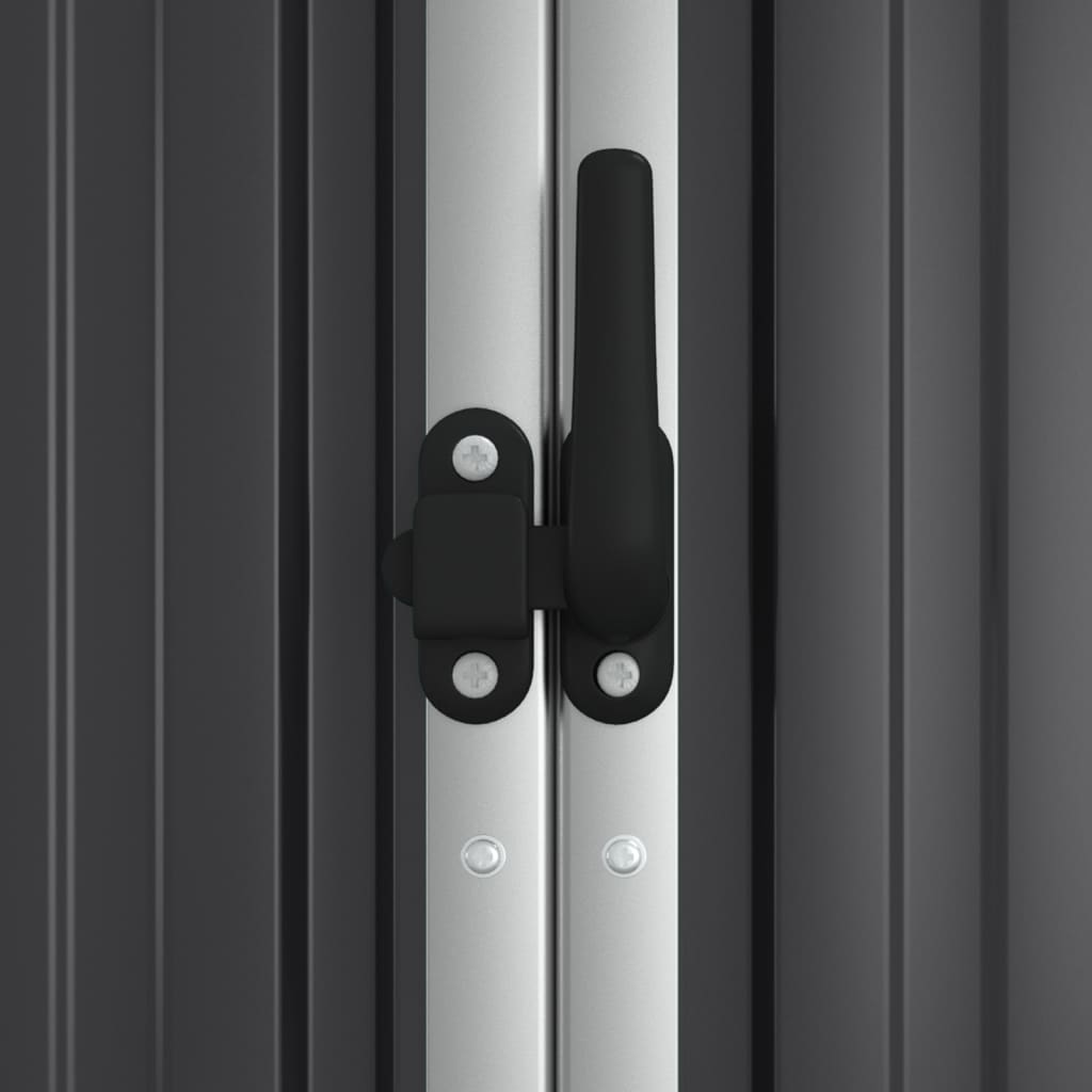 vidaXL Abri à outils de jardin anthracite 225x89x161cm acier galvanisé