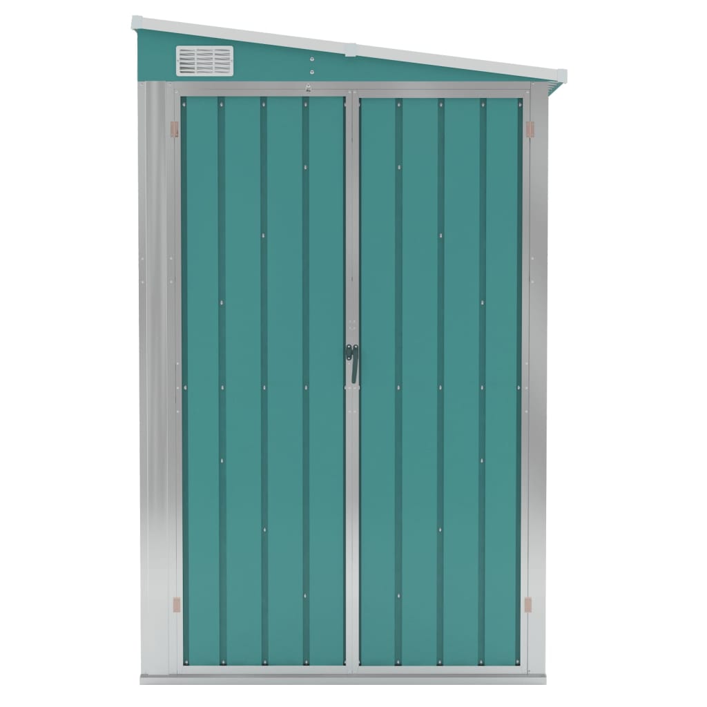 vidaXL Abri de jardin mural Vert 118x194x178 cm Acier galvanisé