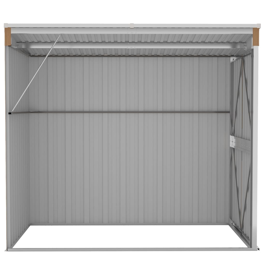 vidaXL Abri de jardin mural Marron 118x194x178 cm Acier galvanisé