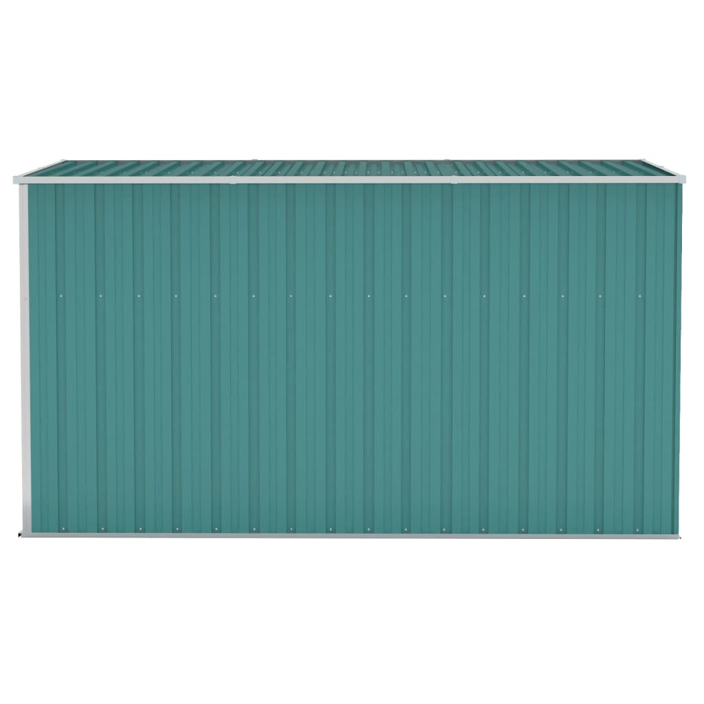 vidaXL Abri de jardin mural Vert 118x288x178 cm Acier galvanisé