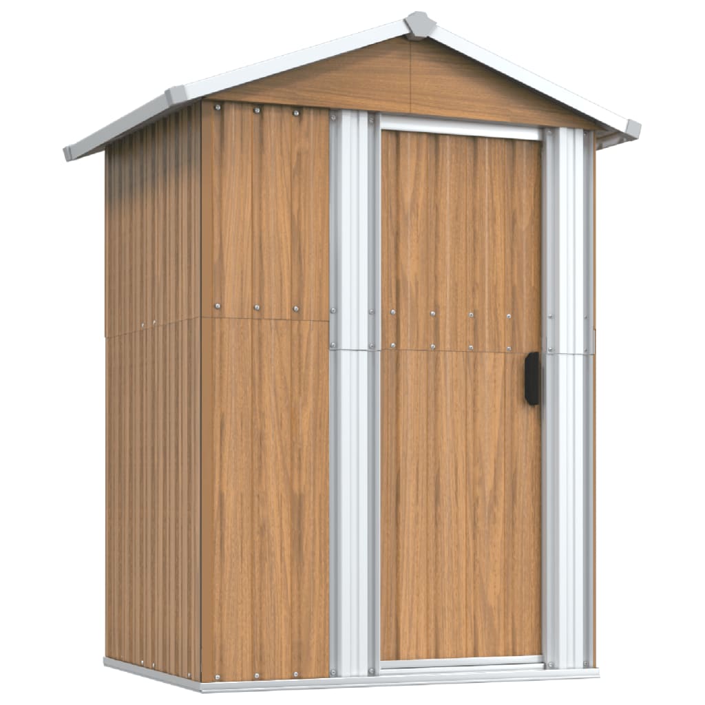 vidaXL Abri de jardin Marron 126x97,5x177 cm Acier galvanisé