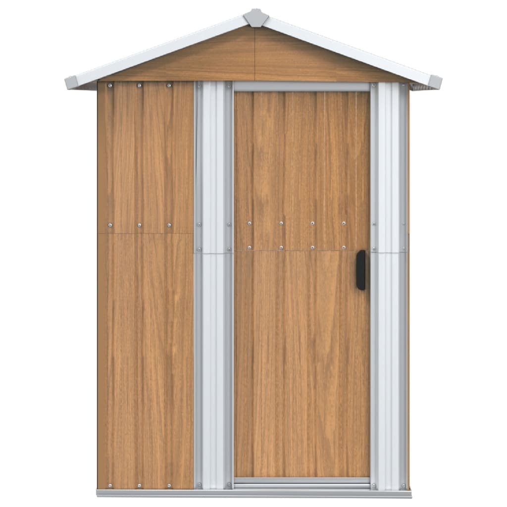 vidaXL Abri de jardin Marron 126x97,5x177 cm Acier galvanisé