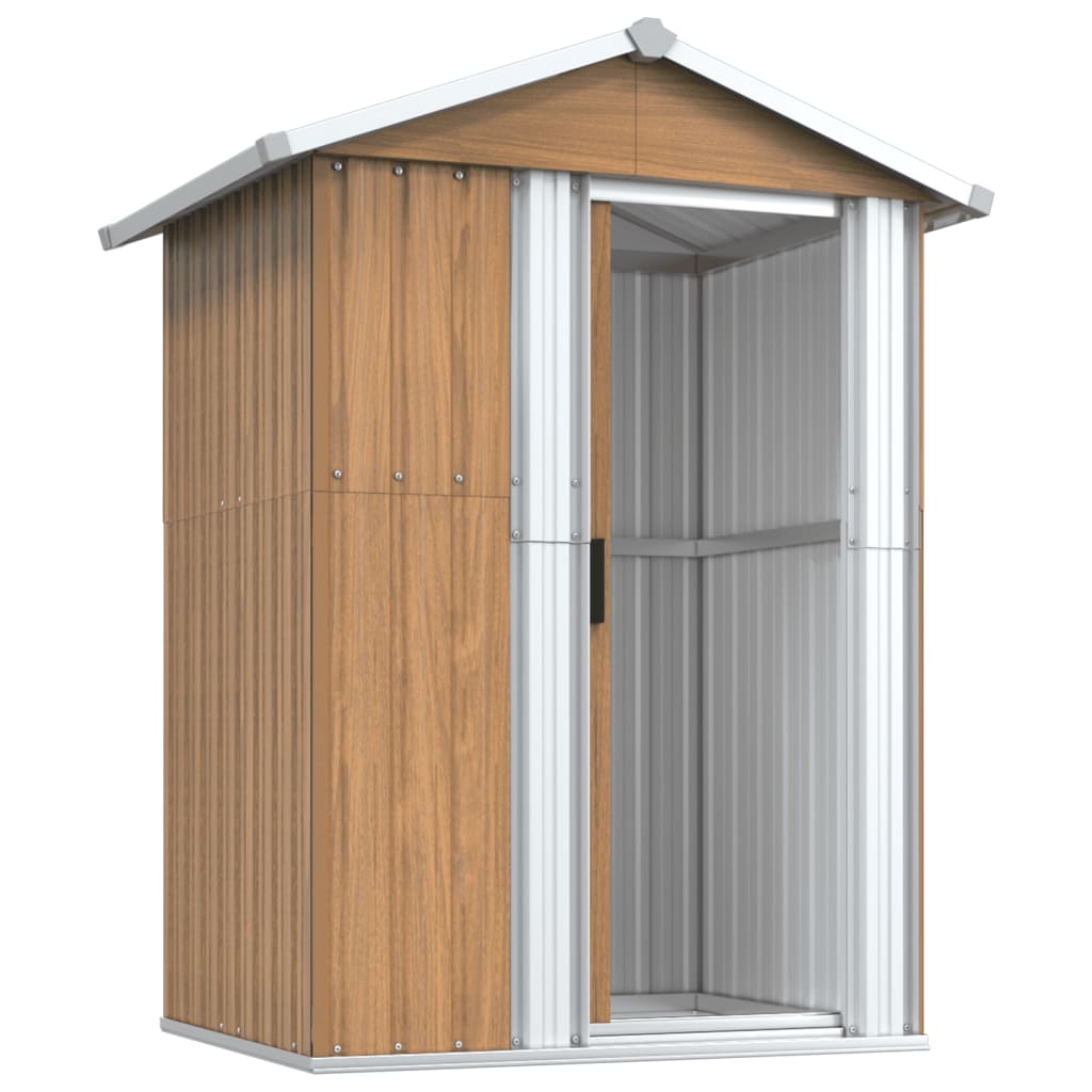 vidaXL Abri de jardin Marron 126x97,5x177 cm Acier galvanisé