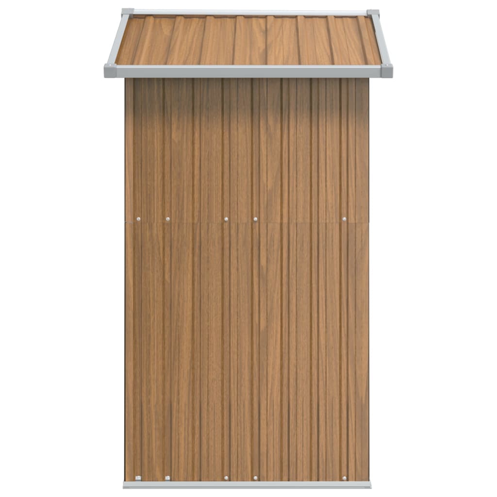 vidaXL Abri de jardin Marron 126x97,5x177 cm Acier galvanisé