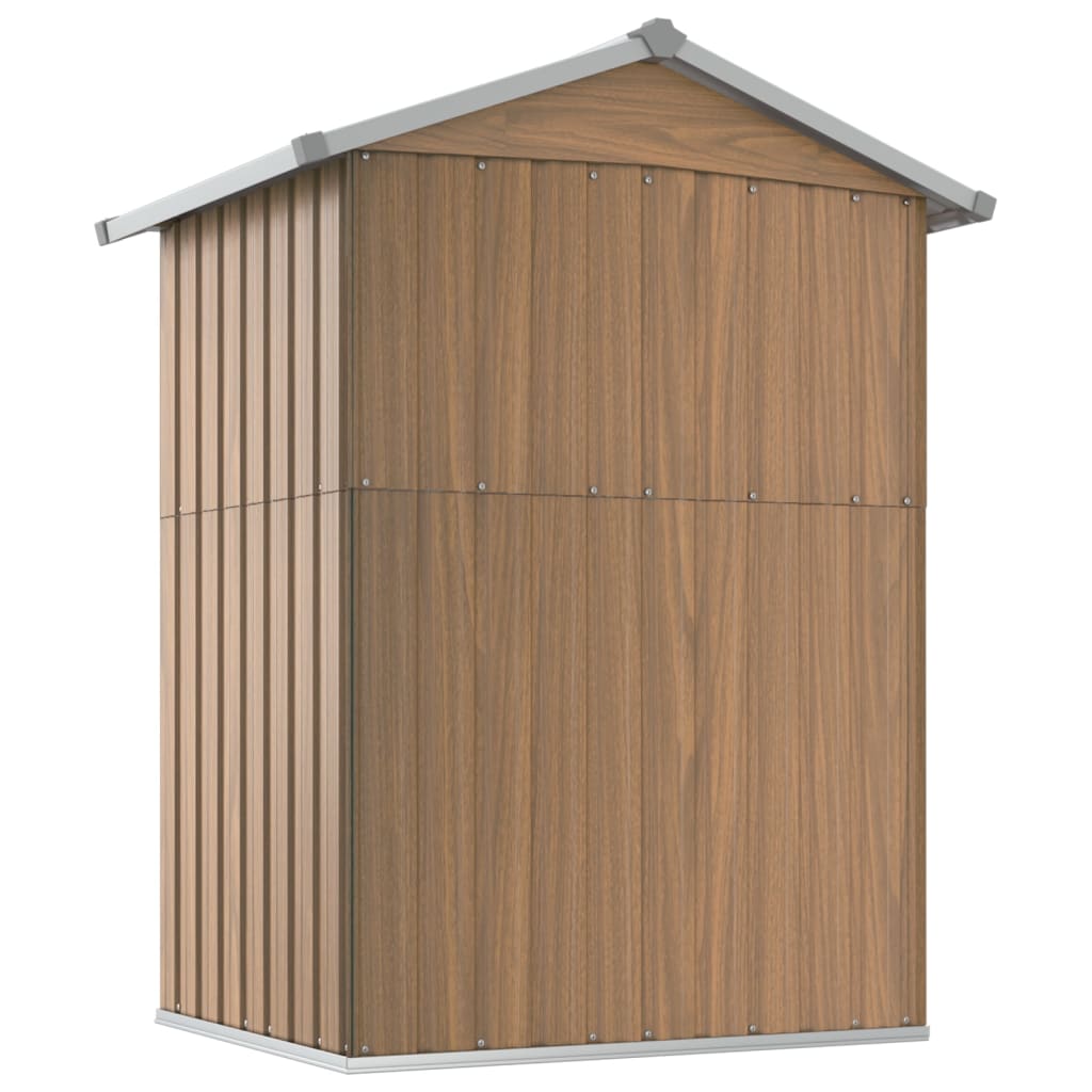 vidaXL Abri de jardin Marron 126x97,5x177 cm Acier galvanisé