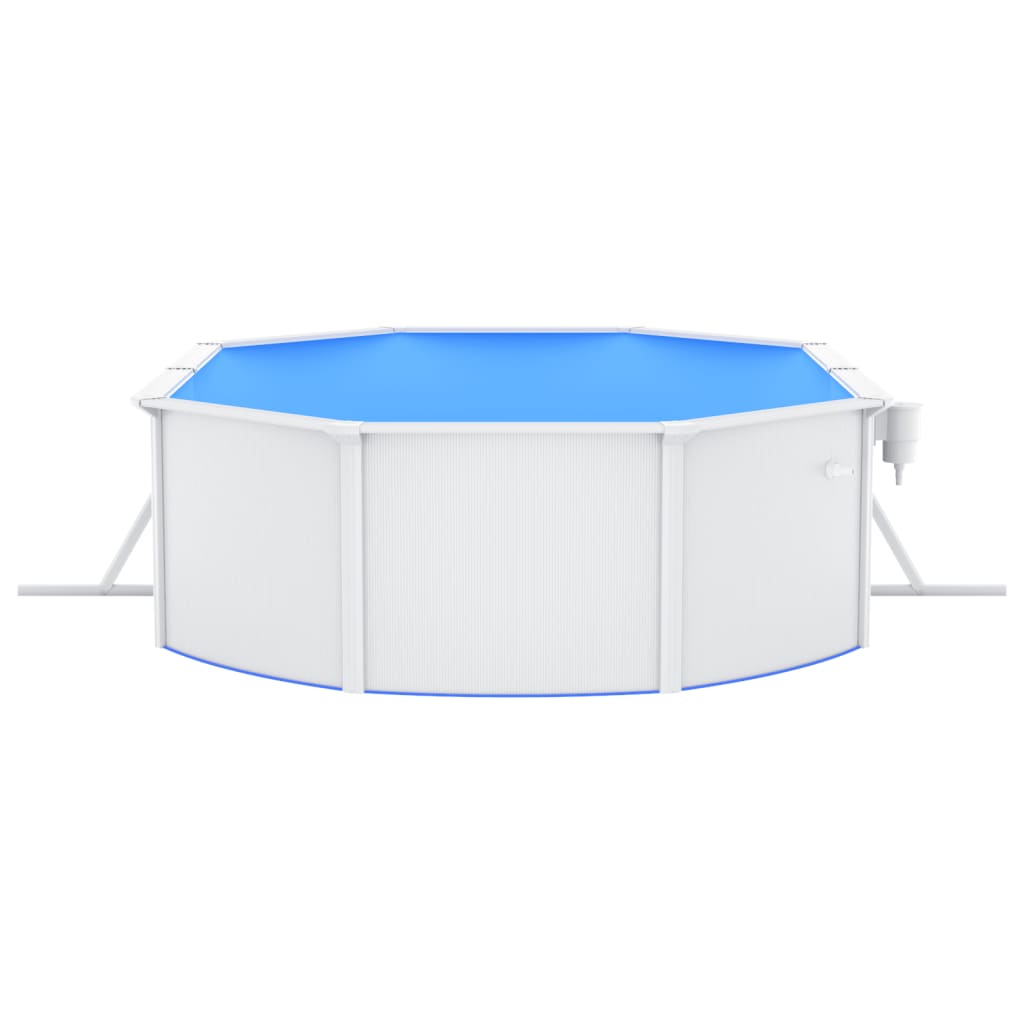 vidaXL Piscine ovale avec parois en acier 490x360x120 cm Blanc