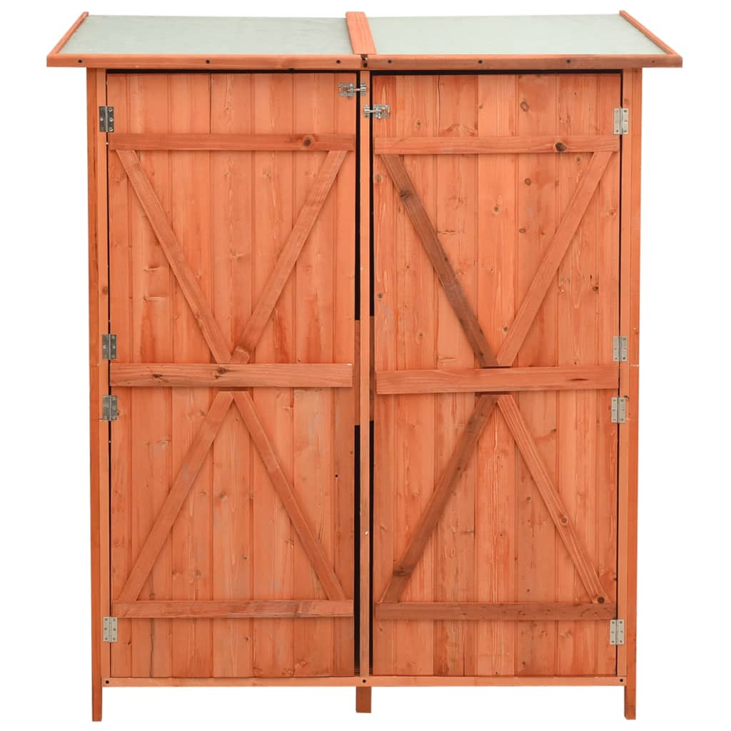 vidaXL Abri à outils de jardin 136x75x160 cm Bois de sapin massif