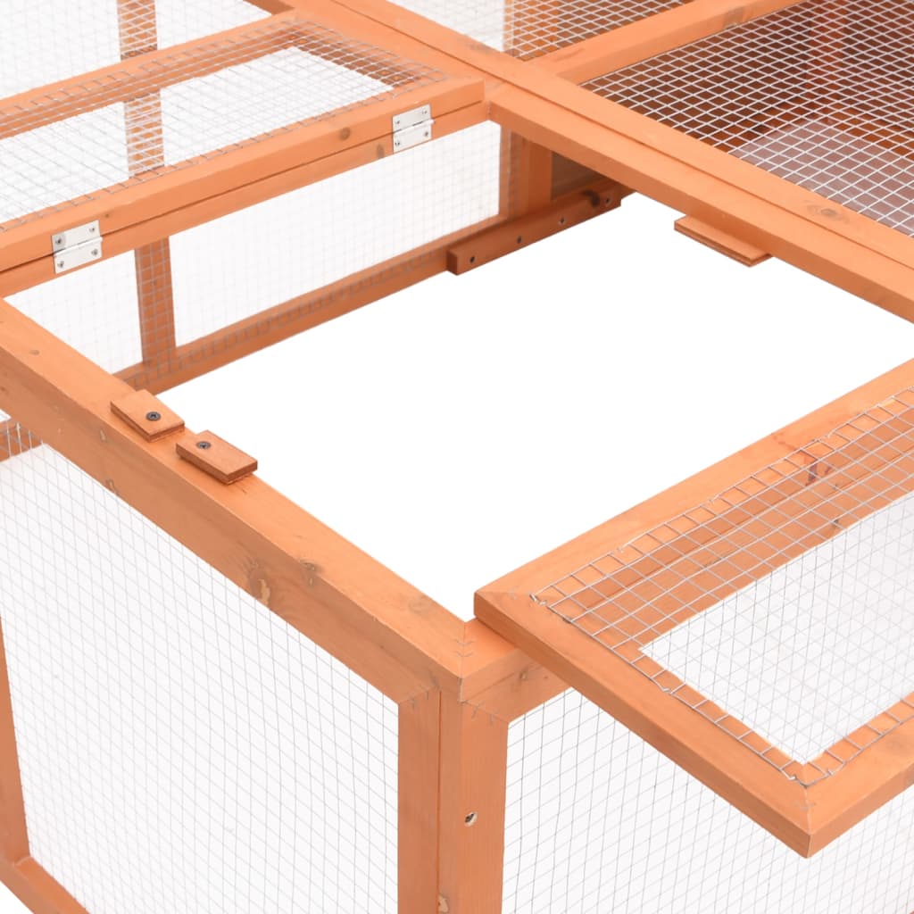 vidaXL Cage pour animaux de jardin 150x100x50 cm Bois de sapin massif