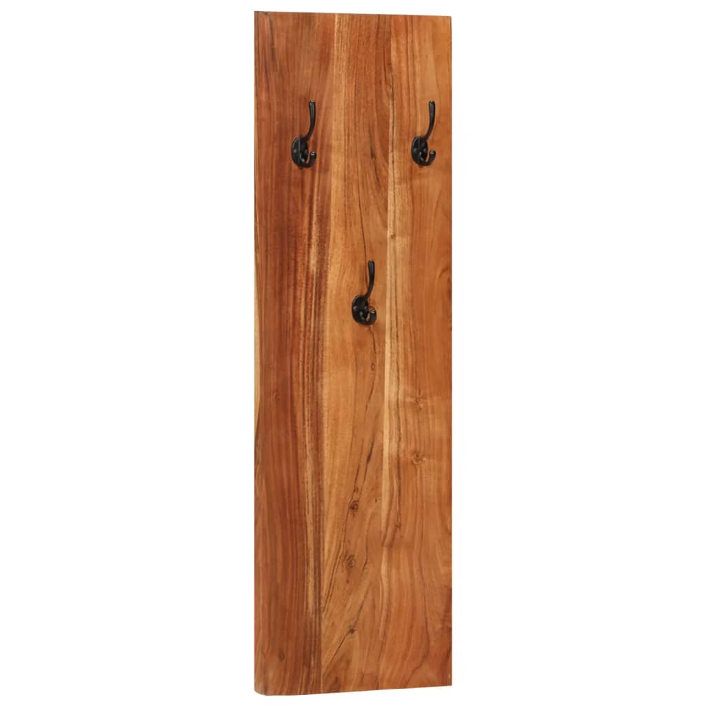 vidaXL Porte-manteaux muraux 2 pcs 36x3x110 cm Bois d'acacia massif