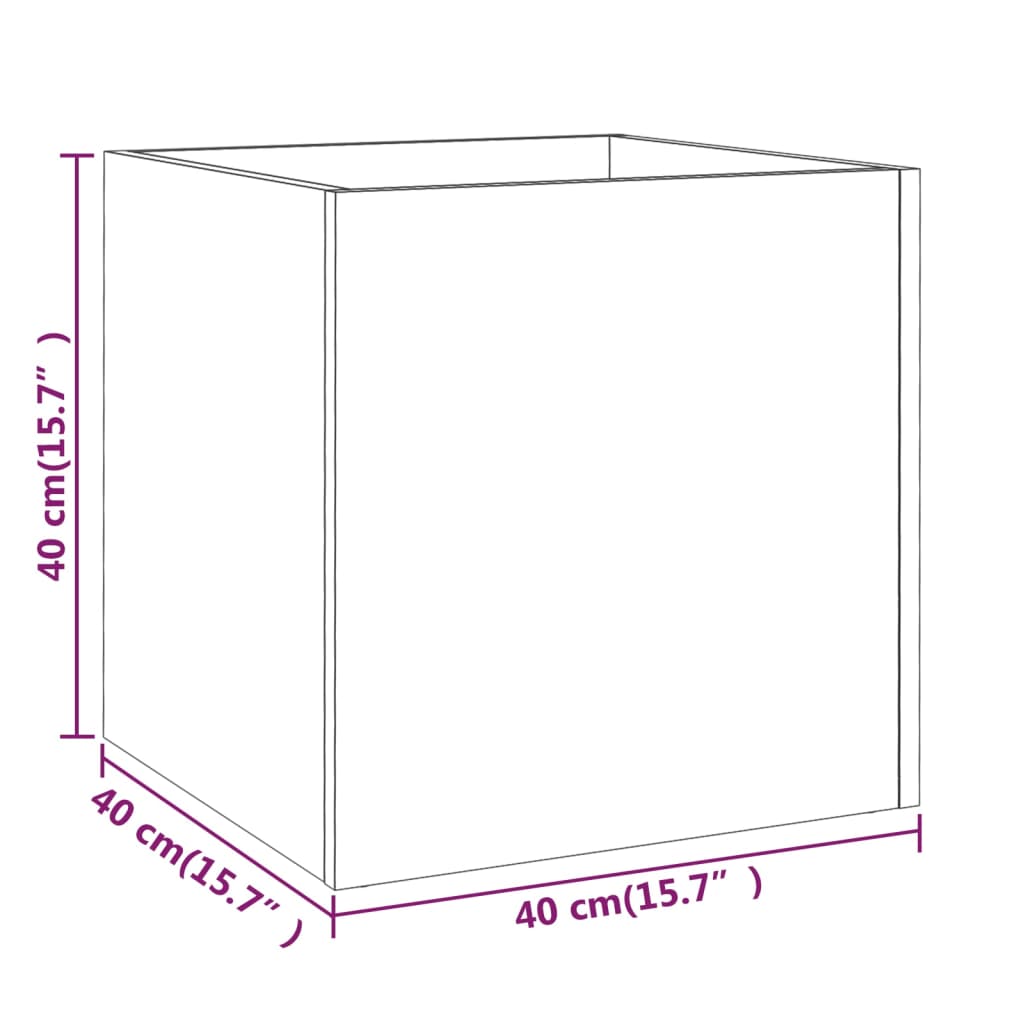 vidaXL Jardinière Gris béton 40x40x40 cm Bois d'ingénierie