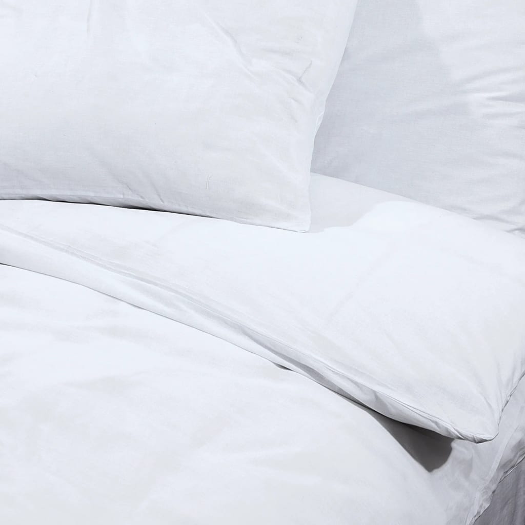 vidaXL Ensemble de housse de couette Blanc 240x220 cm Microfibre