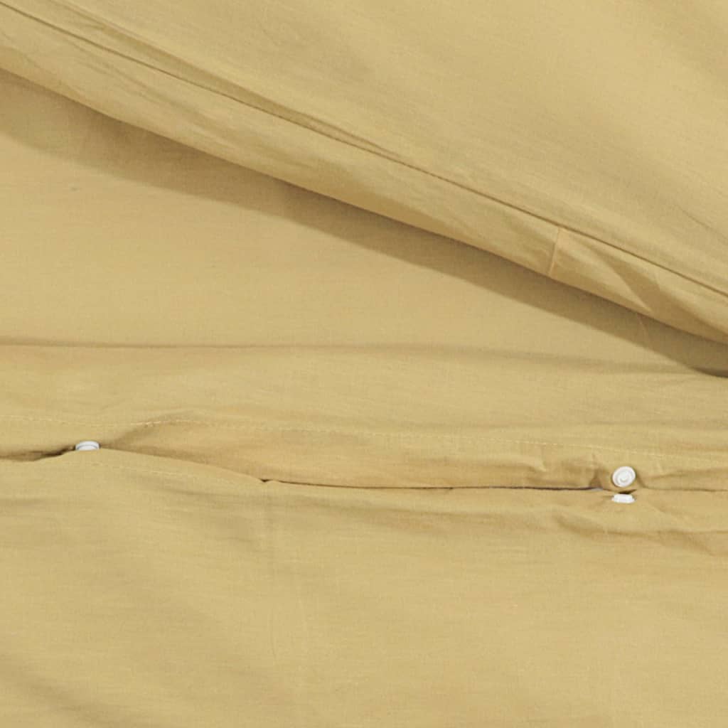 vidaXL Ensemble de housse de couette Taupe 135x200 cm Coton