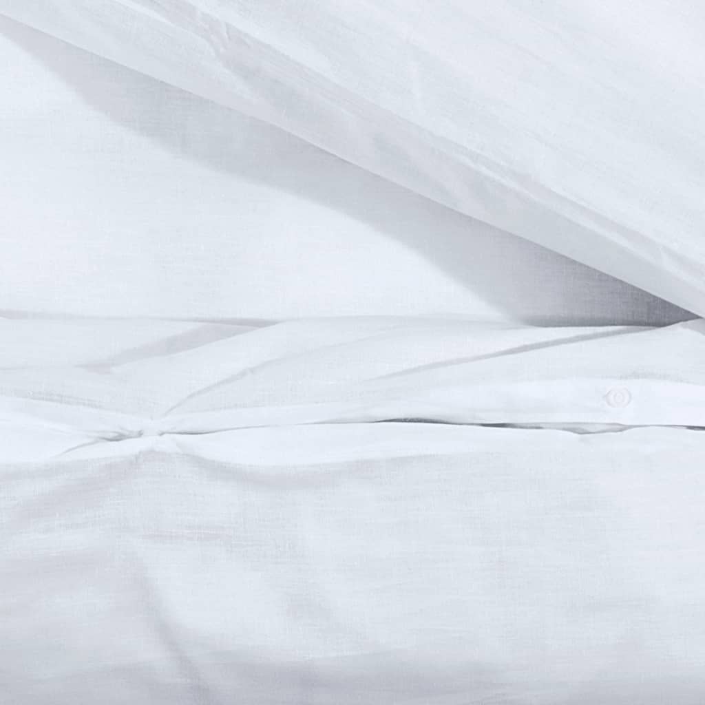 vidaXL Ensemble de housse de couette Blanc 200x220 cm Coton