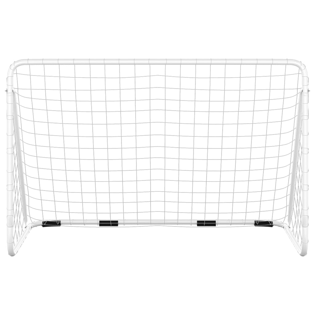 vidaXL But de football avec filet Blanc 180x90x120 cm Acier