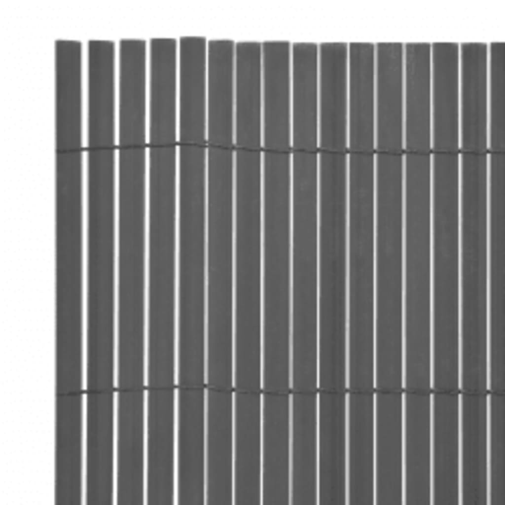 vidaXL Clôture de jardin double face 110x400 cm Gris
