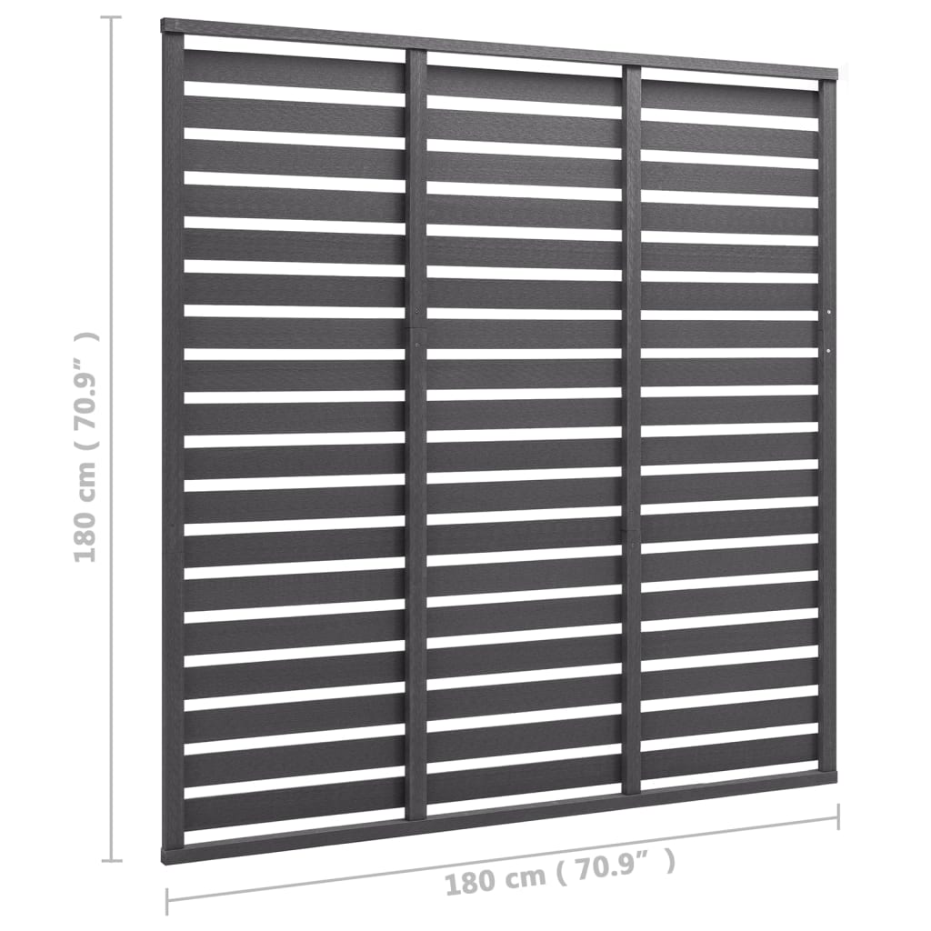 vidaXL Panneau de clôture WPC 180x180 cm Gris
