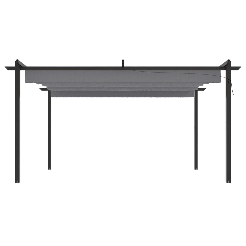 vidaXL Tonnelle de jardin avec toit rétractable 4x3 m Anthracite