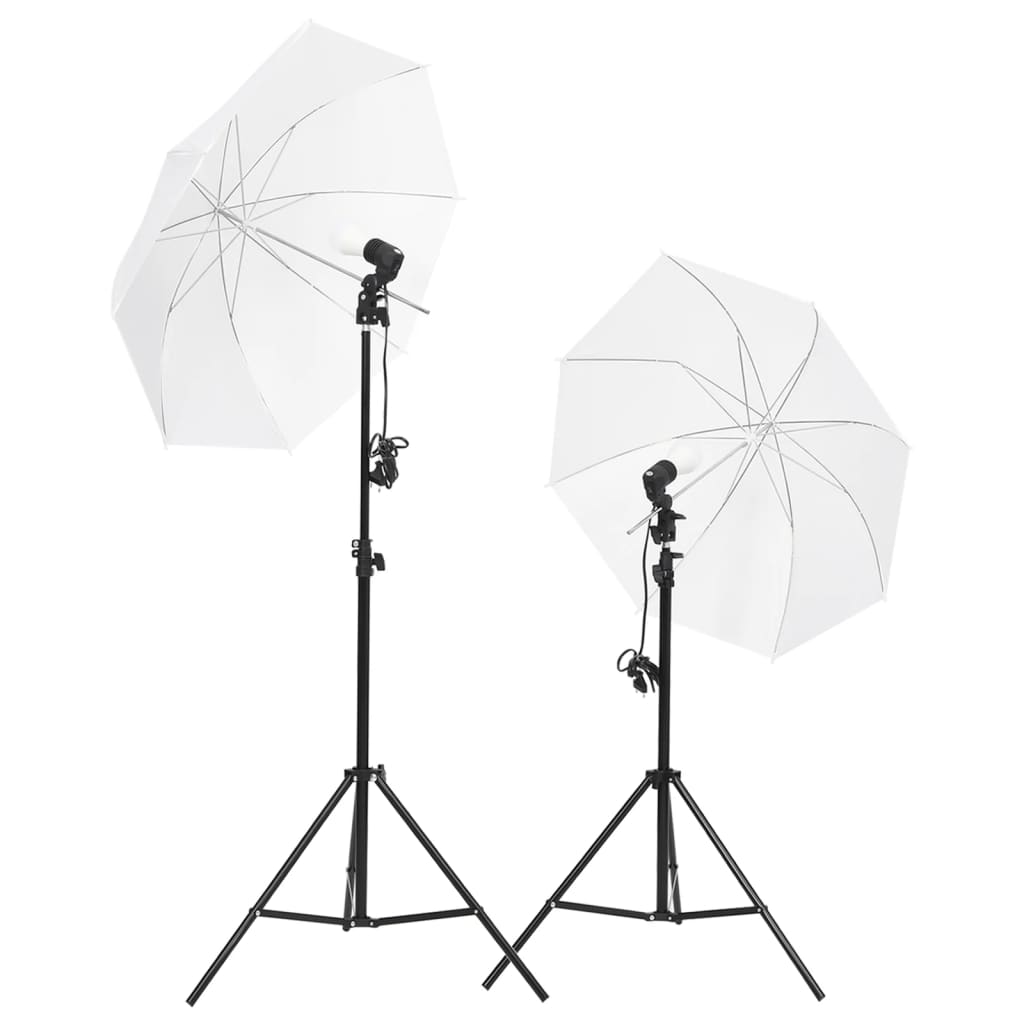 vidaXL Kit de studio photo avec éclairage et toile de fond