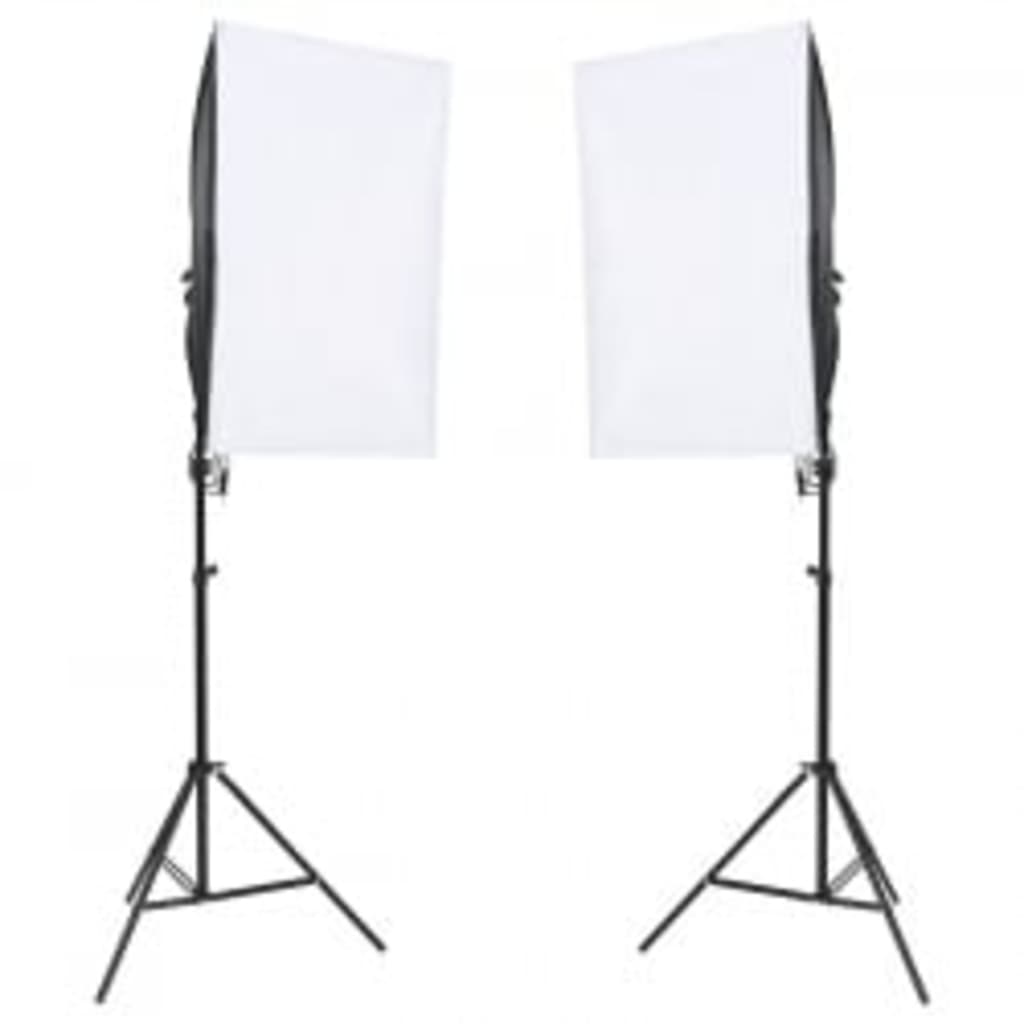 vidaXL Kit de studio photo avec éclairage et toile de fond