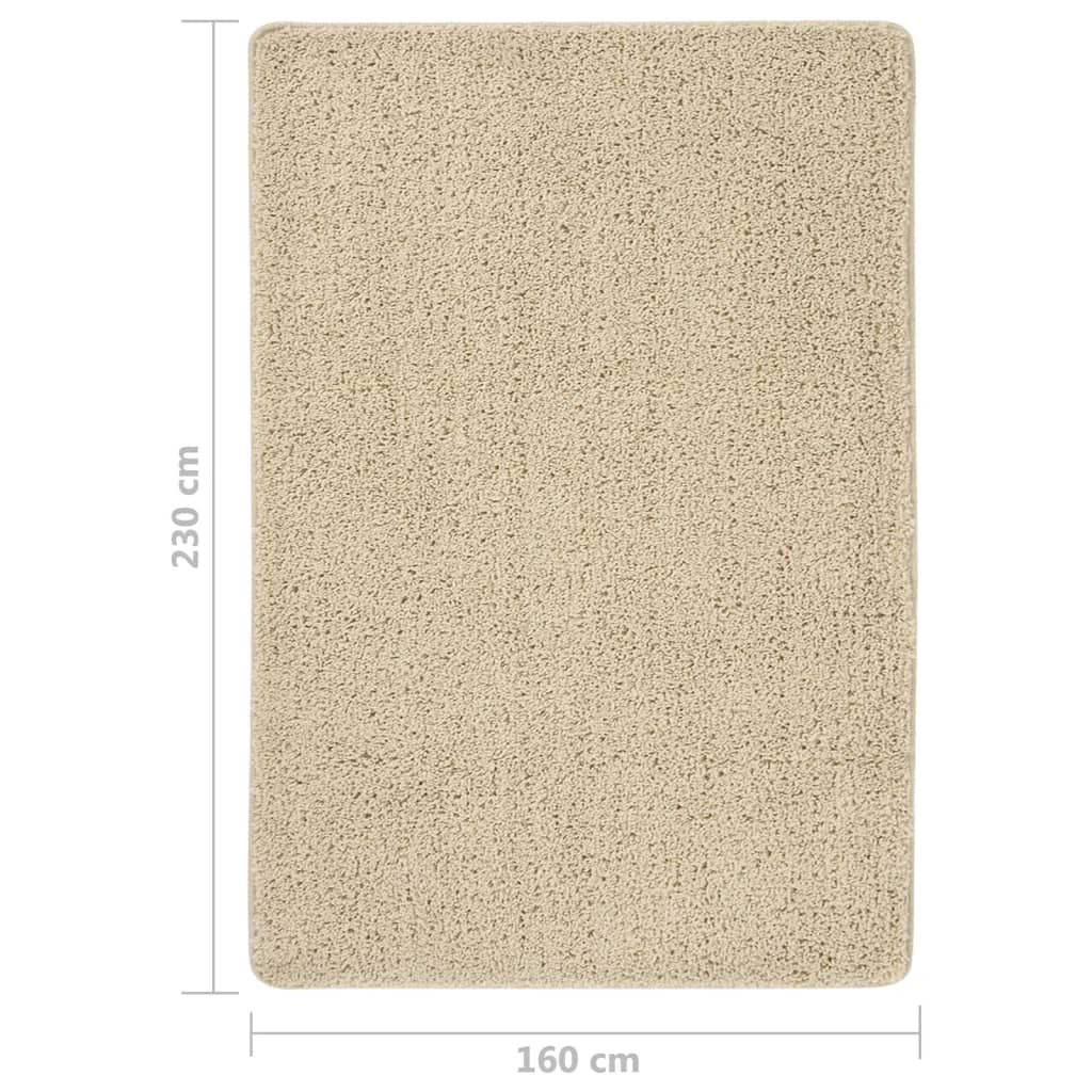 vidaXL Tapis shaggy antidérapant Crème 160x230 cm