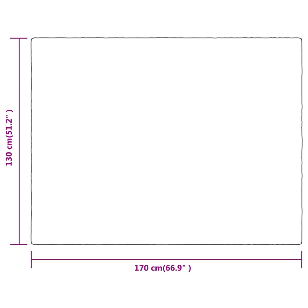 vidaXL Couverture crème 130x170 cm polyester