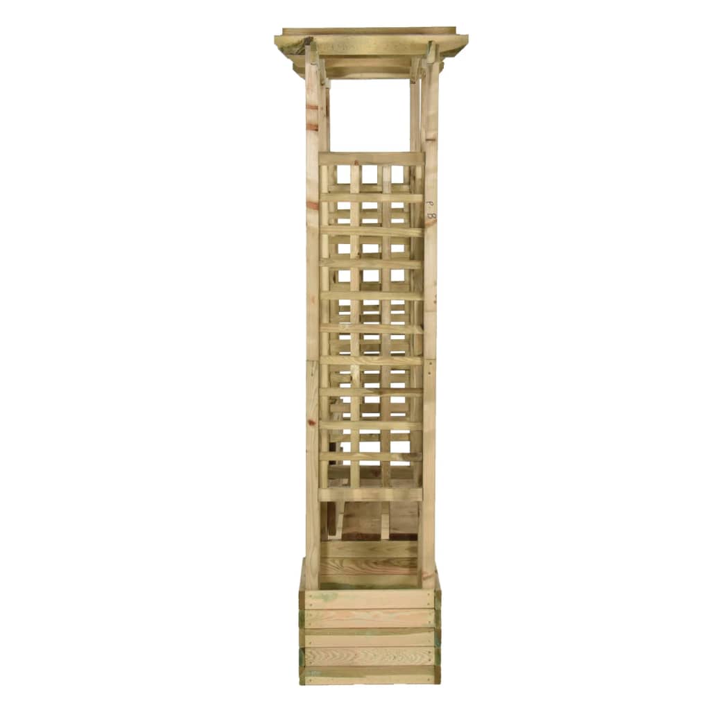 vidaXL Pergola de jardin avec banc et jardinières Bois de pin imprégné