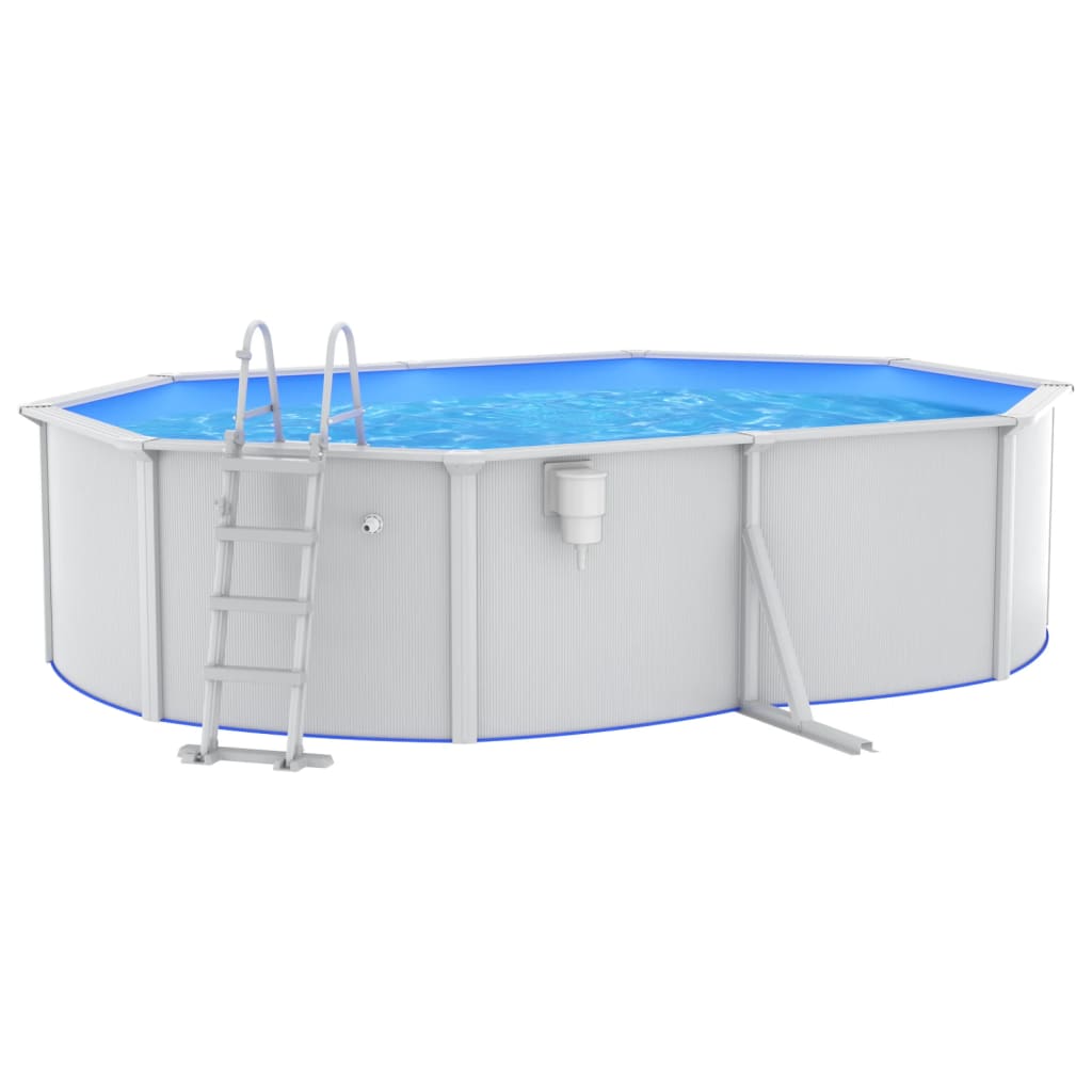 vidaXL Piscine avec échelle de sécurité 490x360x120 cm