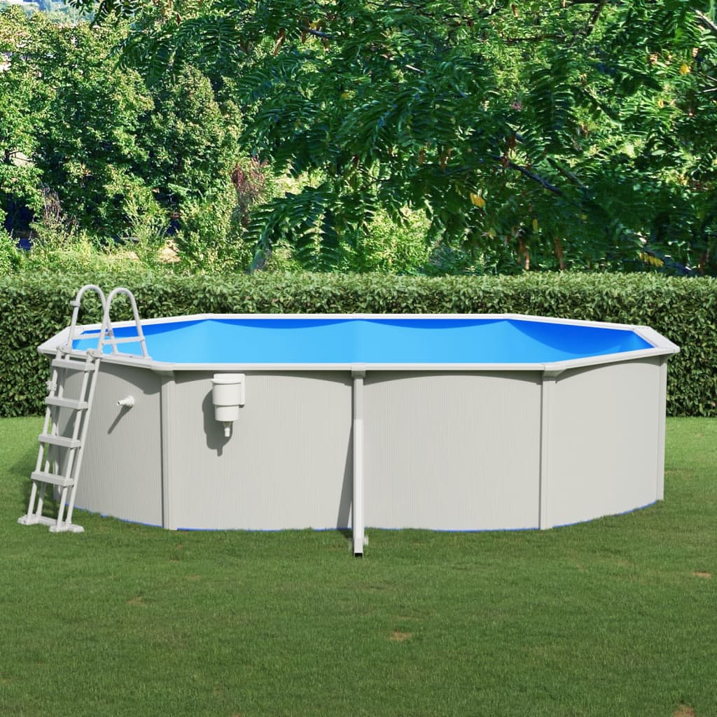 vidaXL Piscine avec échelle de sécurité 490x360x120 cm