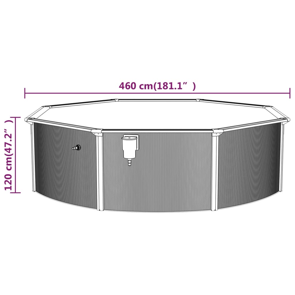 vidaXL Piscine avec pompe filtrante à sable et échelle 460x120 cm