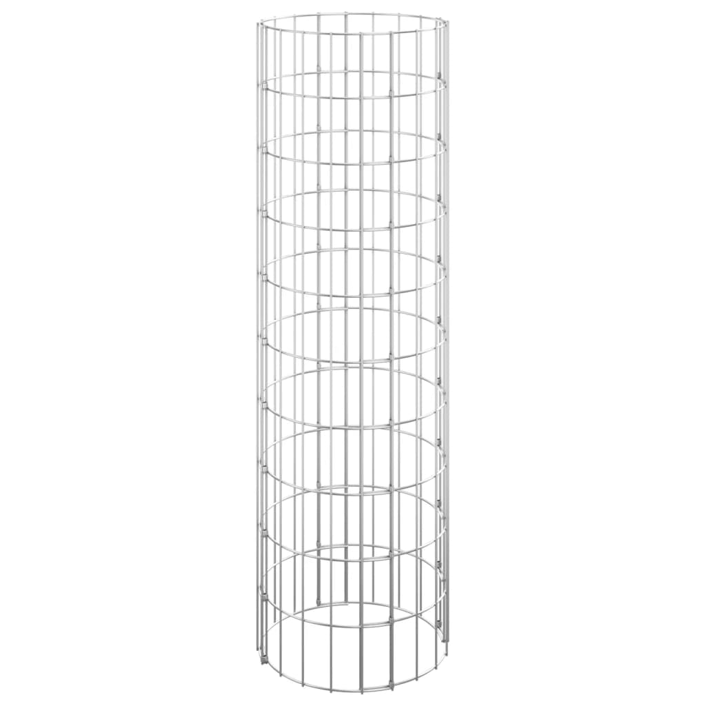vidaXL Poteau à gabion circulaire Acier galvanisé Ø30x100 cm