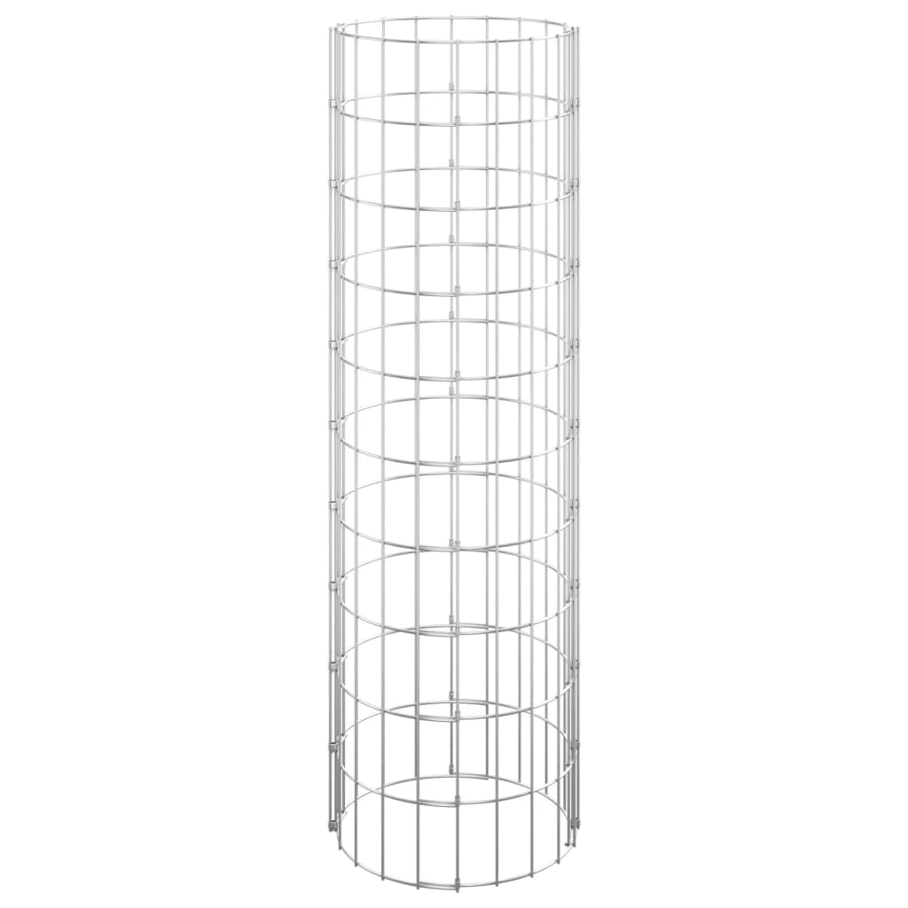 vidaXL Poteau à gabion circulaire Acier galvanisé Ø30x100 cm