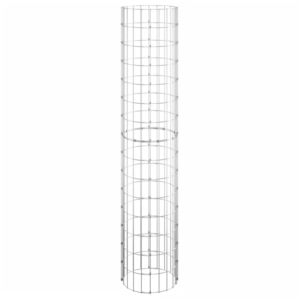 vidaXL Poteau à gabion circulaire Acier galvanisé Ø30x150 cm