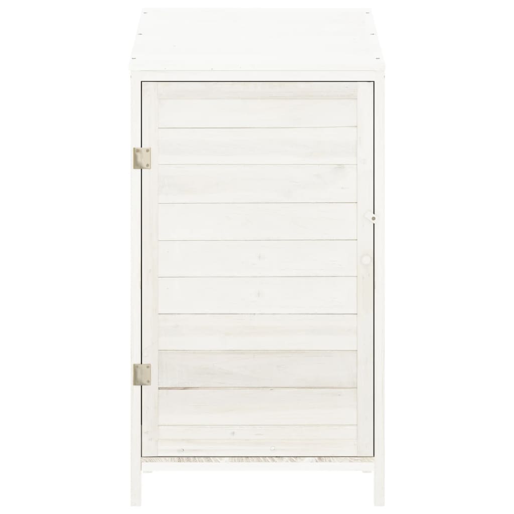 vidaXL Remise de jardin Blanc 55x52x112 cm Bois de sapin solide