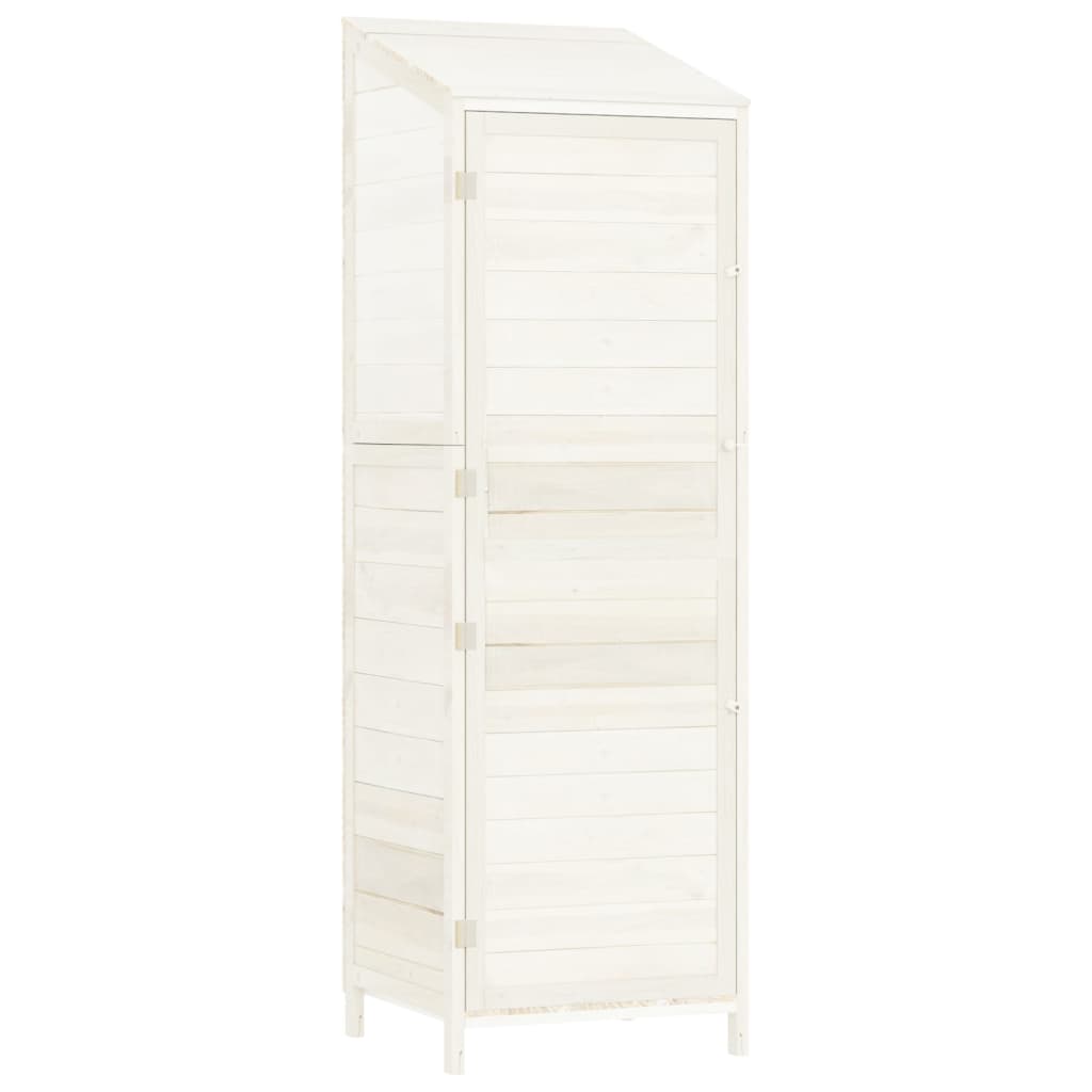 vidaXL Remise de jardin Blanc 55x52x174,5 cm Bois de sapin solide