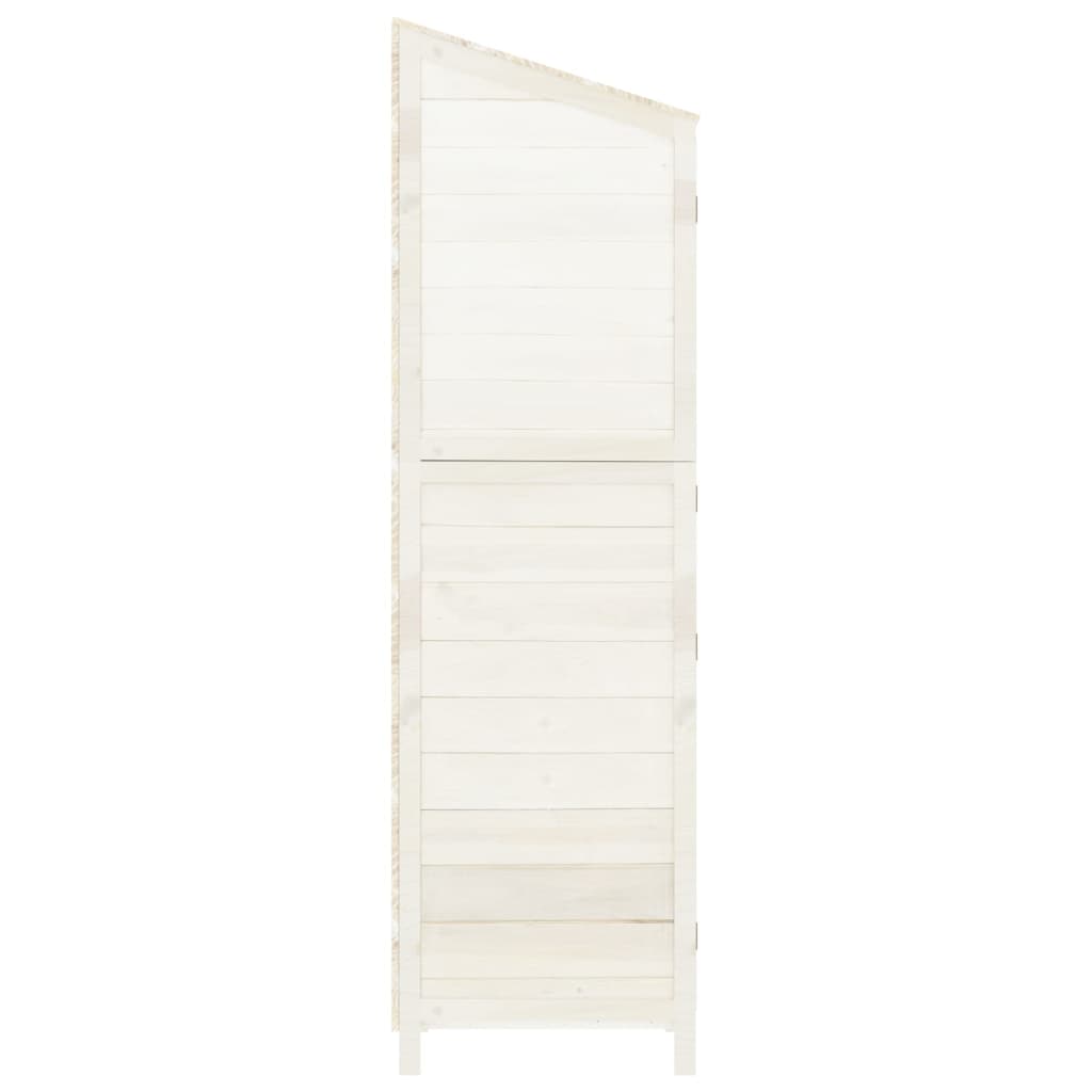 vidaXL Remise de jardin Blanc 55x52x174,5 cm Bois de sapin solide