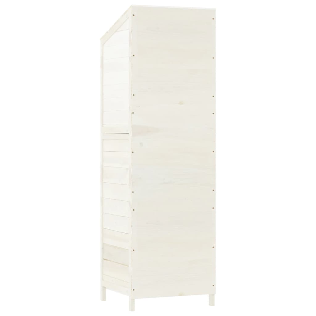 vidaXL Remise de jardin Blanc 55x52x174,5 cm Bois de sapin solide