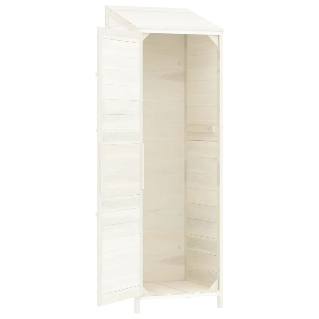 vidaXL Remise de jardin Blanc 55x52x174,5 cm Bois de sapin solide