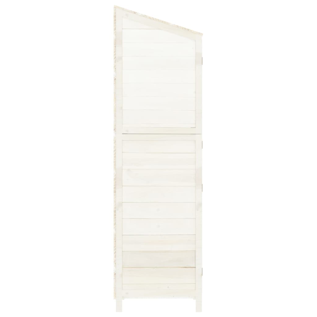 vidaXL Remise de jardin Blanc 102x52x174,5 cm Bois de sapin solide