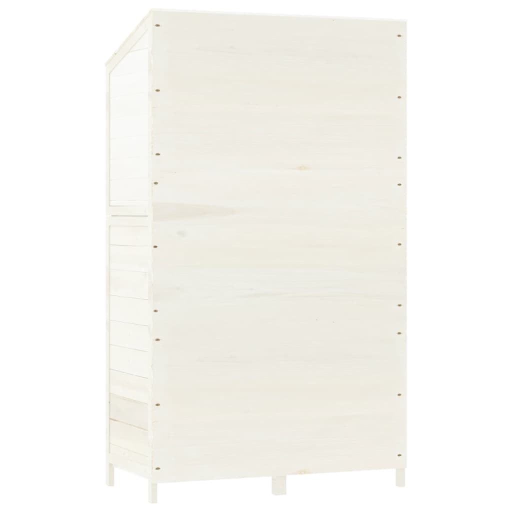vidaXL Remise de jardin Blanc 102x52x174,5 cm Bois de sapin solide