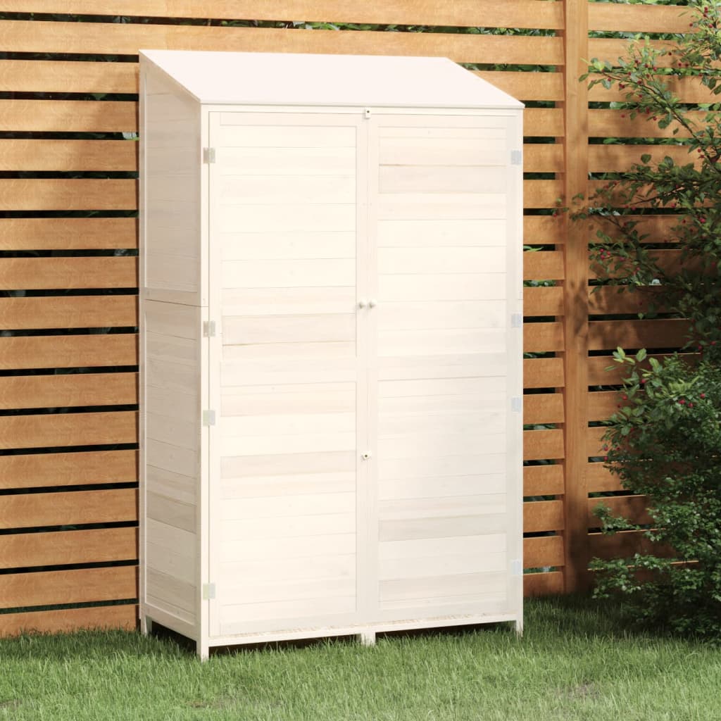 vidaXL Remise de jardin Blanc 102x52x174,5 cm Bois de sapin solide
