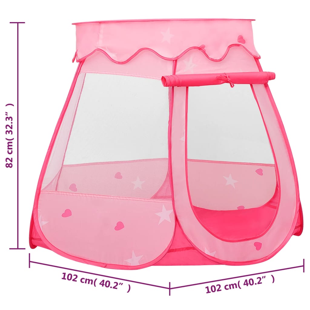 vidaXL Tente de jeu pour enfants Rose 102x102x82 cm