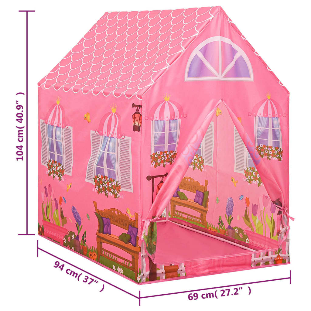 vidaXL Tente de jeu pour enfants Rose 69x94x104 cm