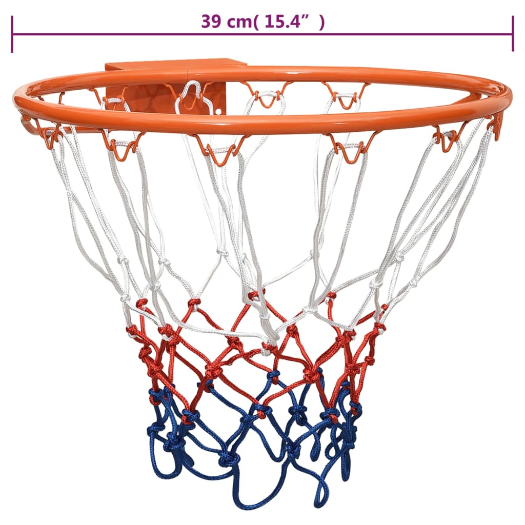 vidaXL Cerceau de basket Orange 39 cm Acier