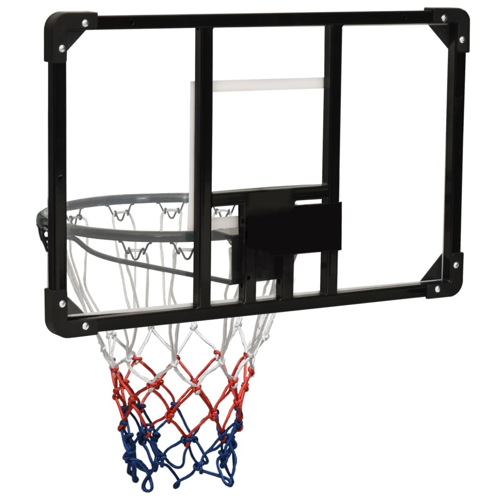 vidaXL Panneau de basket-ball Transparent 71x45x2,5 cm Polycarbonate