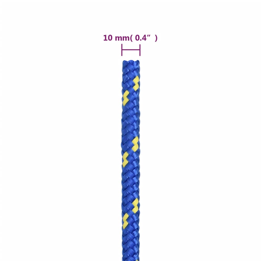 vidaXL Corde de bateau Bleu 10 mm 500 m Polypropylène