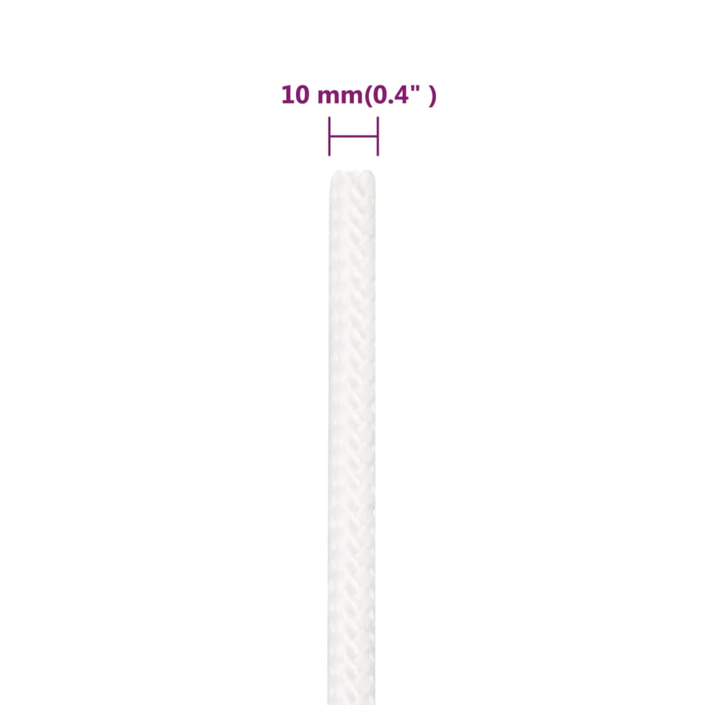 vidaXL Corde de bateau Blanc complet 10 mm 500 m Polypropylène