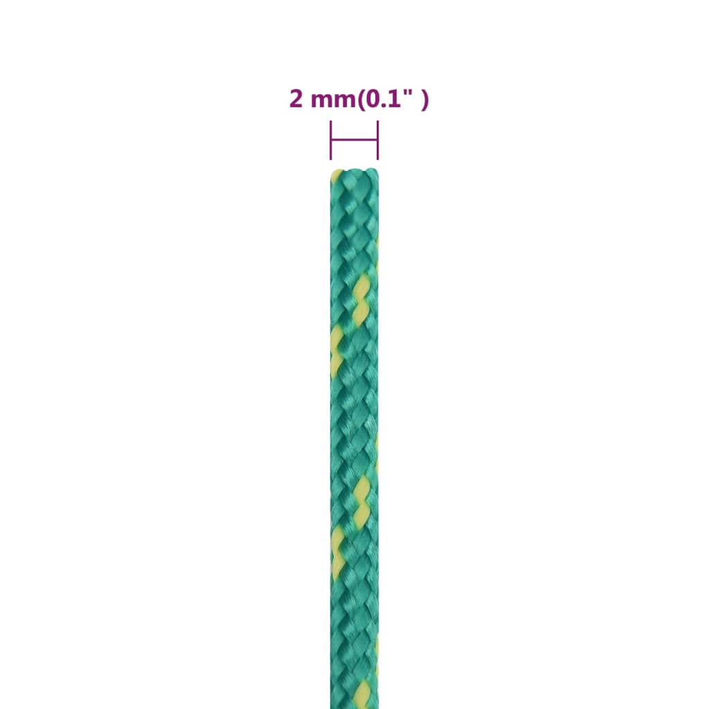 vidaXL Corde de bateau Vert 2 mm 500 m Polypropylène