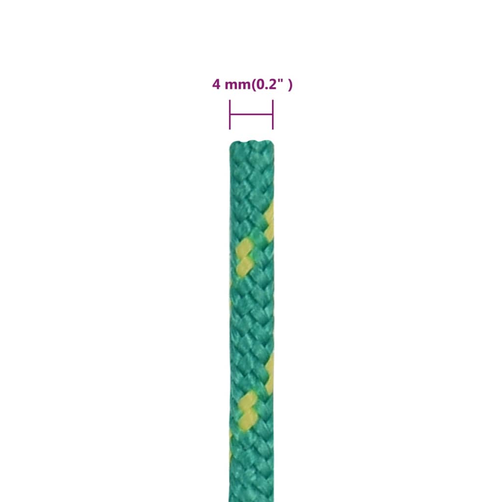 vidaXL Corde de bateau Vert 4 mm 50 m Polypropylène