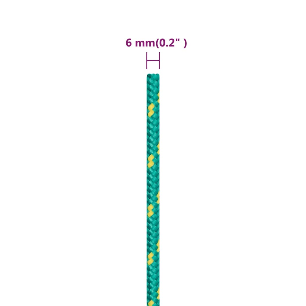 vidaXL Corde de bateau Vert 6 mm 50 m Polypropylène